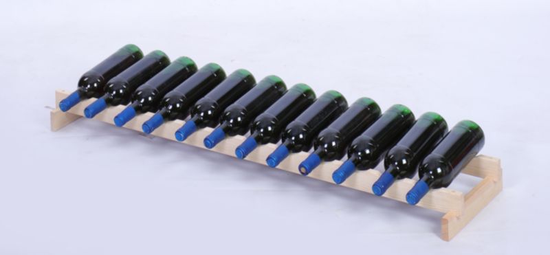 Stojak na wino MODO24 regał modułowy na butelki 1 leżnia x 12 butelek montaż bez narzędzi naturalne drewno 1 szt.