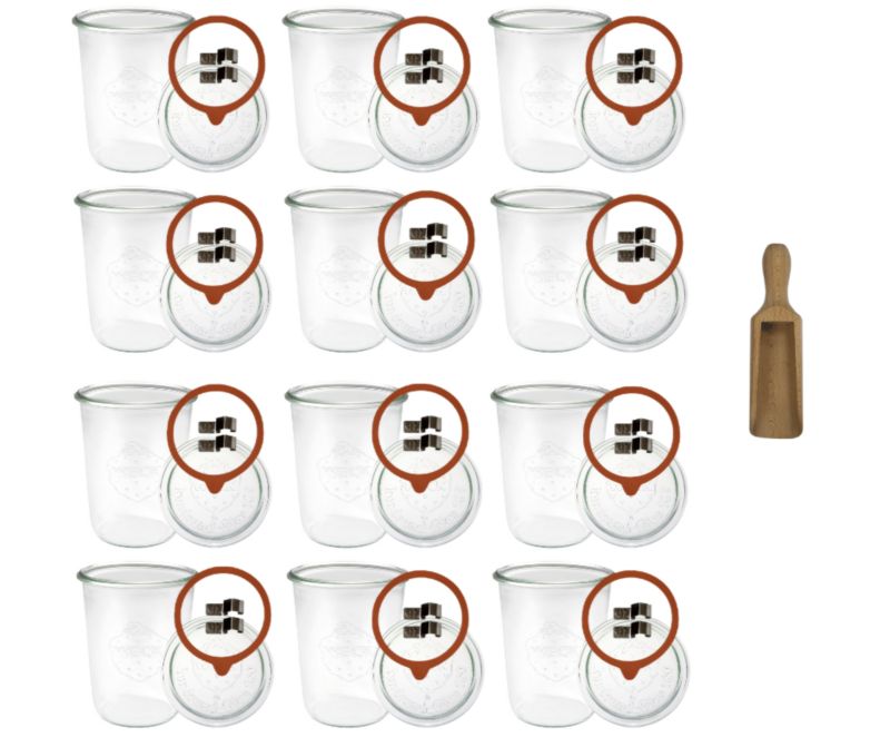 Słoiki MODO24 Weck 850 ml fi 100 mold szklane wieka gumki 12 kpl.