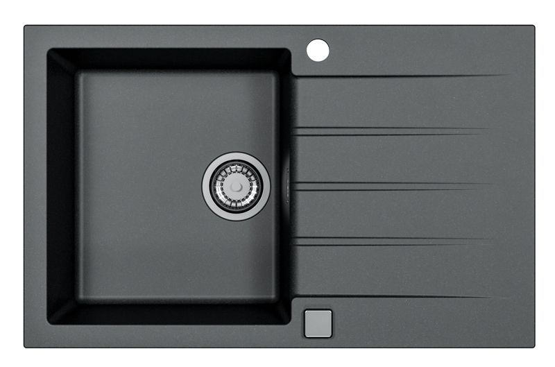 Zlewozmywak granitowy Alveus Cadit 20 kol. 91 czarny (79x50) 1-komorowy 1szt.