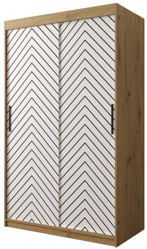 Szafa przesuwna Garderoba Abiks Jodełka 1 120 artisan + biały 1 szt.