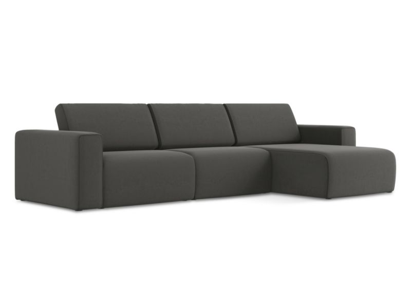 Modułowa sofa 4-osobowa LaMiaSofa CASERTA z tkaniny welwetowej 314x167 cm stalowy 1 szt.