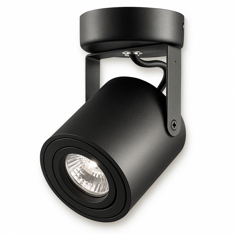 Kinkiet LED MasterLED Abi GU10 IP20 ruchomy czarny matowy lampa światło 1 szt.