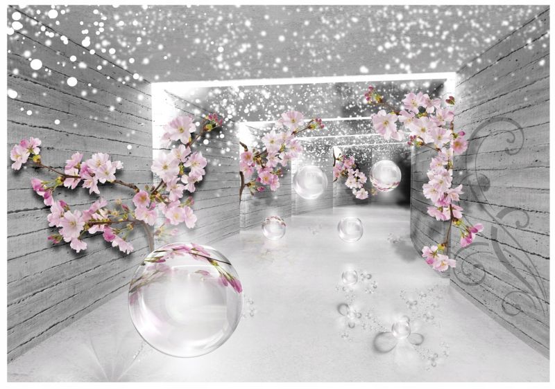 Fototapeta Na Flizelinie WALLARENA 250x175 cm Tapeta Do Sypialni Salonu 3D Kwiaty 1 szt.