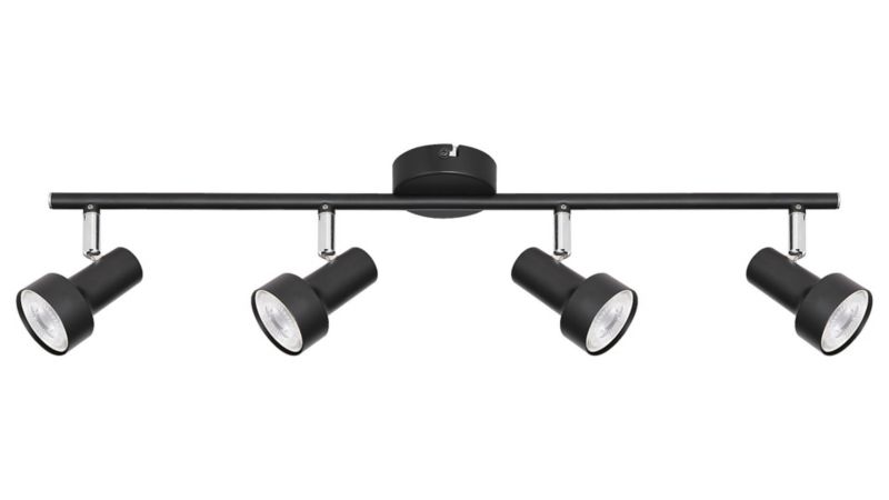 Spot sufitowy Rabalux Konrad czarny 4 x GU10 x 50W IP20 wym: 14 x 60 x 8 cm - 1 szt.