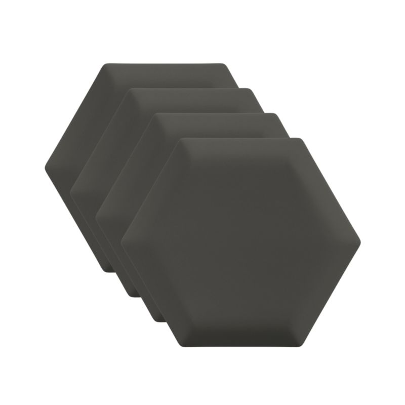 Panel ścienny tapicerowany Marbet Design SOFTLINE HEX 15 cm RIVIERA95 szary 4 szt.