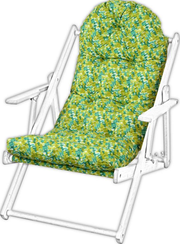 Poduszka na leżak drewniany AMPO zielony niebieski 1 szt.