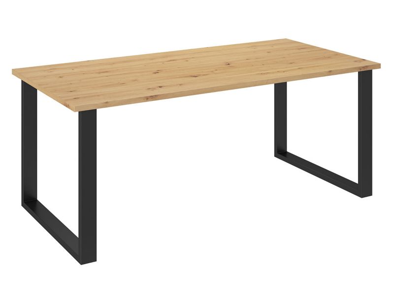 Stół industrialny MIRJAN 24 Imperial 185x90 dąb artisan / czarny 1 szt.
