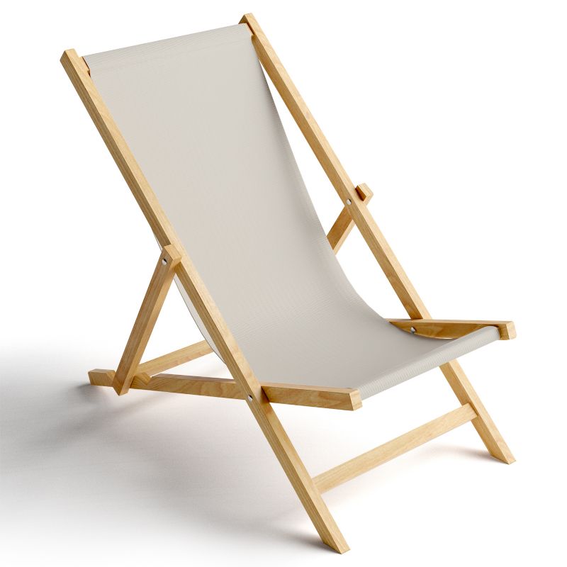 Leżak ogrodowy Ferocity drewniany składany jasno szary 1 szt.