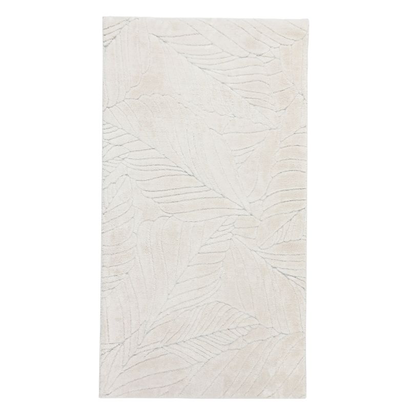Dywan 80x150 cm Botanic e-floor pluszowy liście kremowy 1 szt