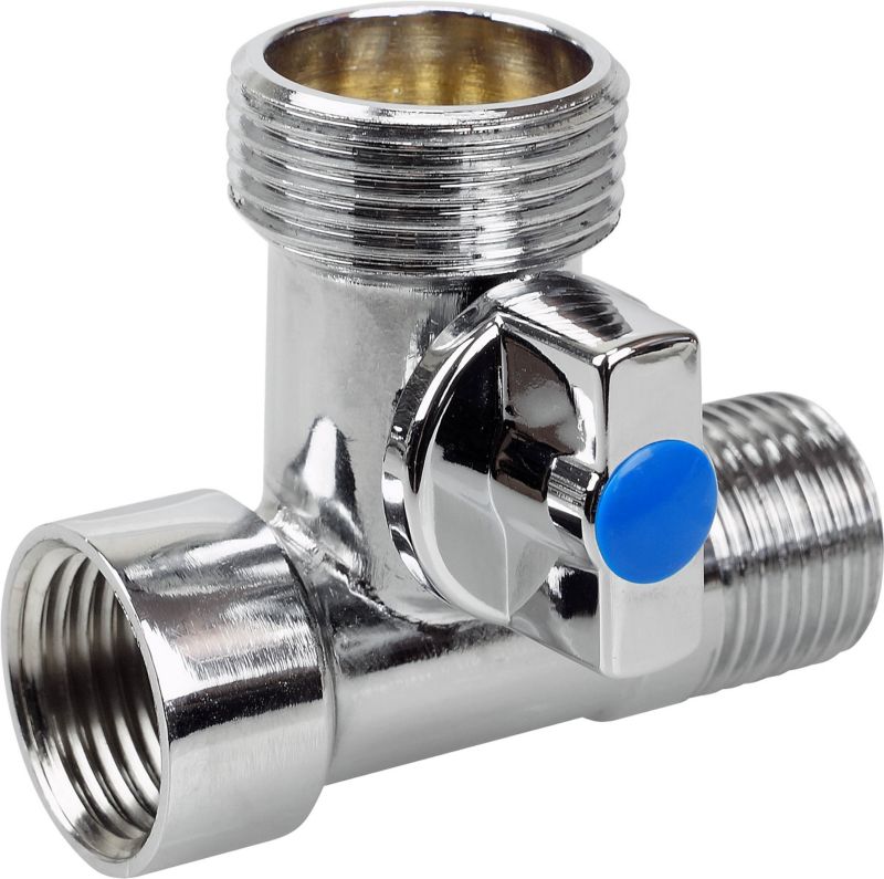 Zawór kulowy kątowy 1/2" x 1/2" x 3/4"