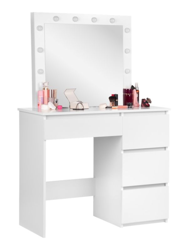 Toaletka FUNFIT HOME&OFFICE z lustrem biała z oświetleniem LED 90 x 136 cm 1szt.