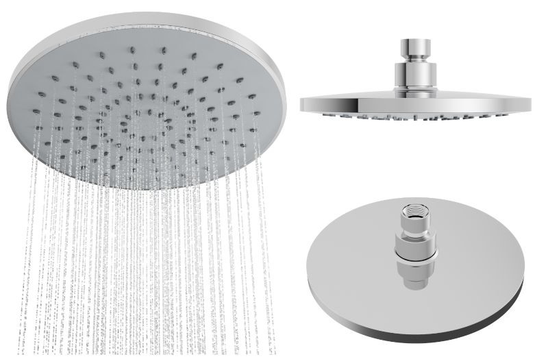 Deszczownica natryskowa prysznicowa Granitan chrom okrągła do łazienki O-200 mm 1 szt.
