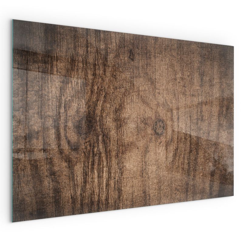 Szklana Podkładka Pod Kominek Prostokąt Wallfluent 60x40 cm Rysunek naturalnych słojów drewna 1 szt.