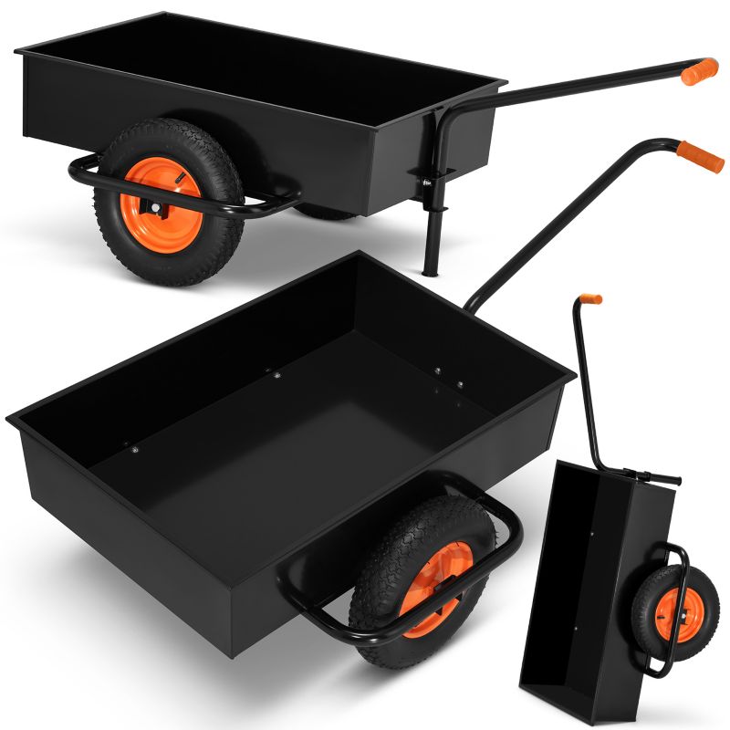 Wózek transportowy stalowy ogrodowy HIGHER taczka koleba 180 L / 390 kg 1 szt.