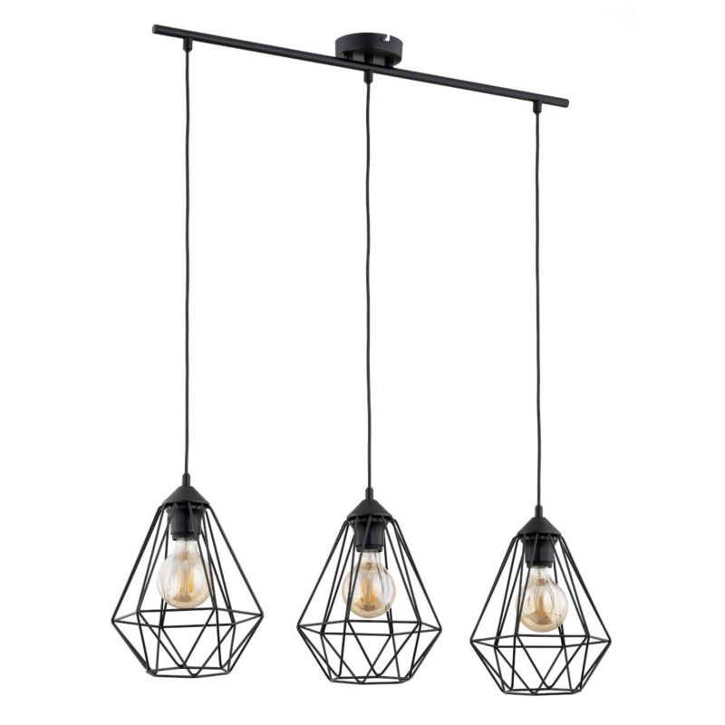 Lampa wisząca Alfa Kosmos 2401 czarna nad stół 3xE27 x 15W 1 szt.