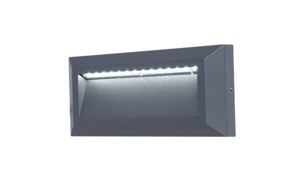 Kinkiet ścienny zewnętrzny Lutec Helena antracytowo-biały LED 10W 4000K 400lm IP54 wym: 10,1 x 3,2 x 23 cm aluminium - 1 szt.