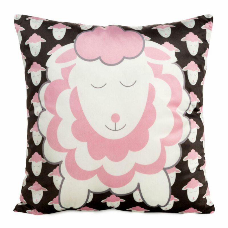Poszewka Kids/7B Eurofirany dekoracyjna na poduszkę 45x45 cm Baranki Czarna 1 szt.
