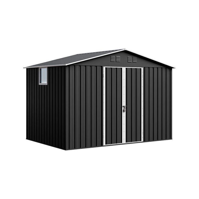 Domek metalowy NORDVIC Thor 2830 x 1890 mm, uchylne drzwi, Cold Grey 1 szt.