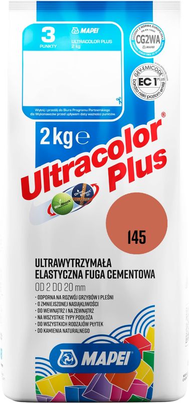Fuga elastyczna Mapei Ultracolor Plus 145 ceglana 2 kg