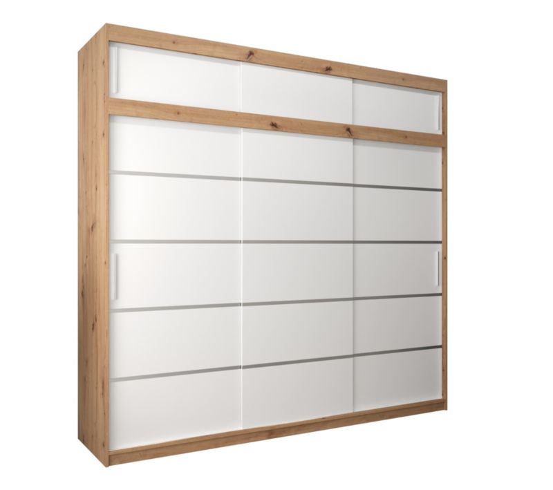 Szafa przesuwna Abiks Verona 1 250 artisan + biały z nadstawką 1 szt.