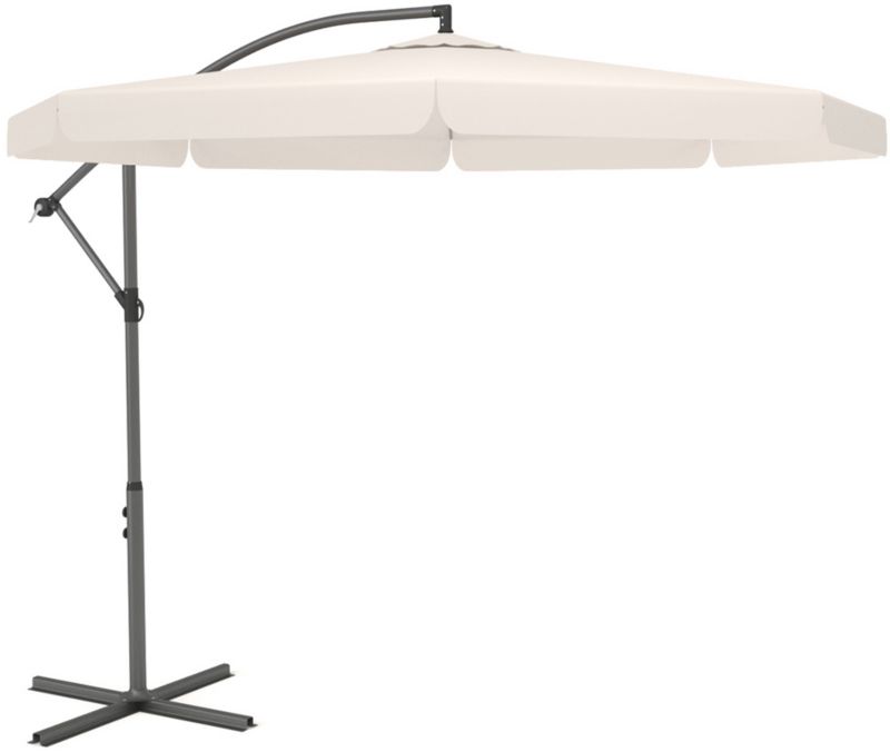 Parasol ogrodowy z wysięgnikiem FUNFIT HOME&GARDEN 8-ramienny kremowy 350 x 250 cm 1 szt.