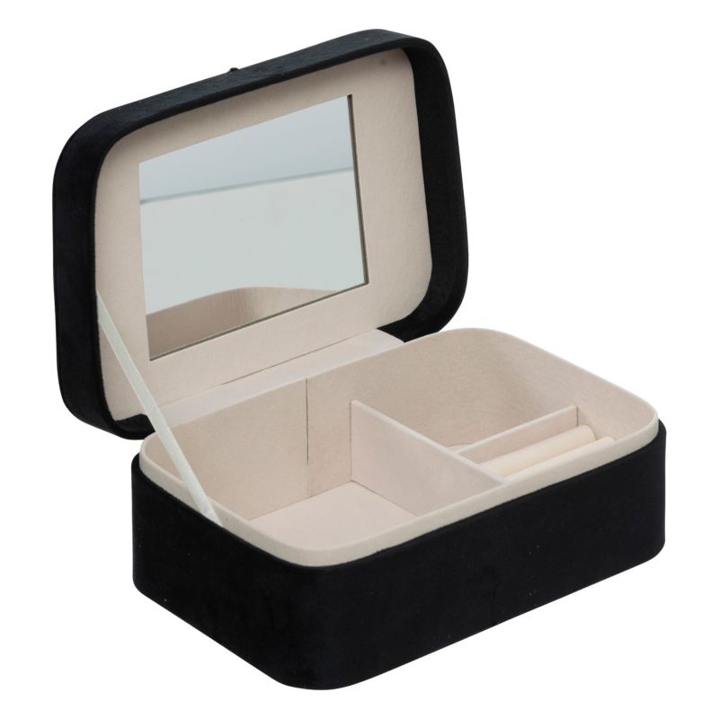 Szkatułka Na Biżuterię Atmosphera Czarny Tworzywo 19x14x8 cm 1 szt.