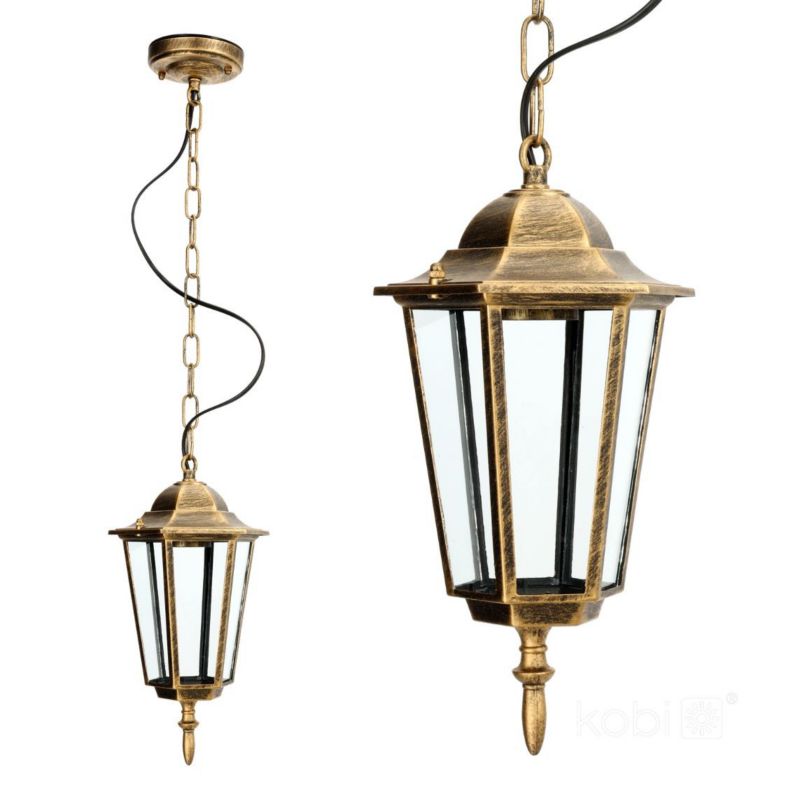 Lampa sufitowa zewnętrzna Kobi Lo 4105 złota 1 x E27 x 50W IP54 wym: 79 x 17,5 x 17,5 cm - 1 szt.