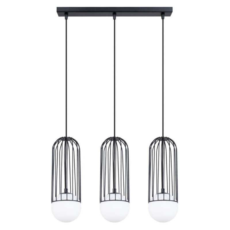 Lampa wisząca Sollux Lighting Brina 2878 czarna szerokość 12 cm 3xG9 x 1 szt.