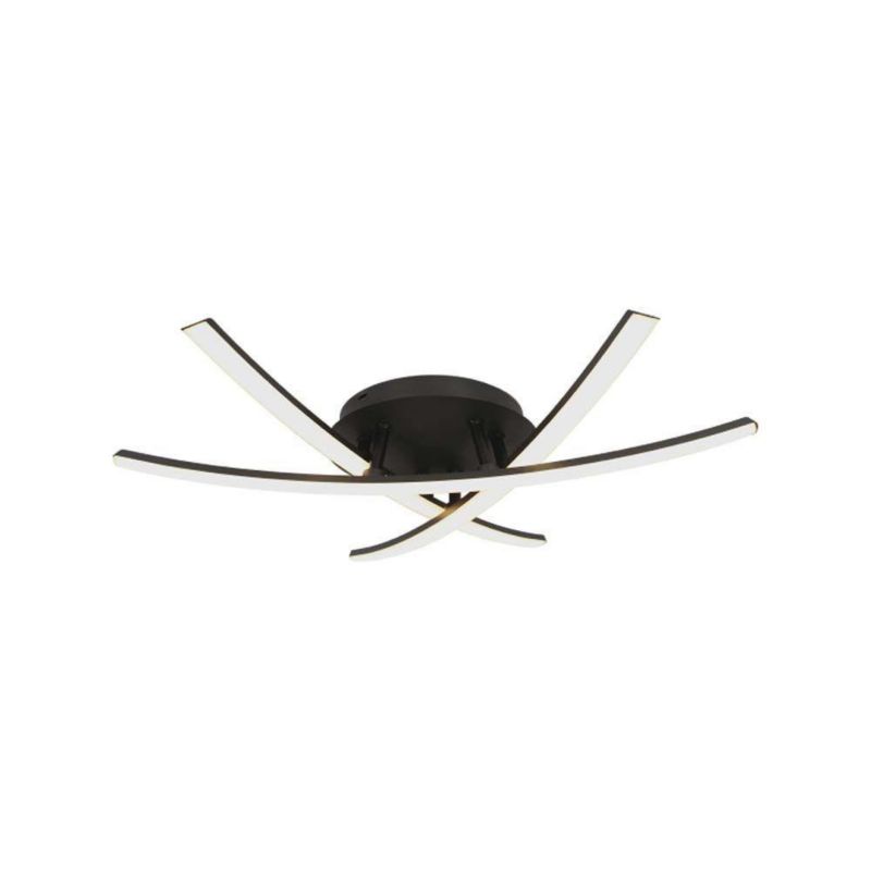 Lampa sufitowa V-TAC Vt-7792 czarna wym: 12,5 x 46 x 46 cm wbudowany LED 20W 1 szt.