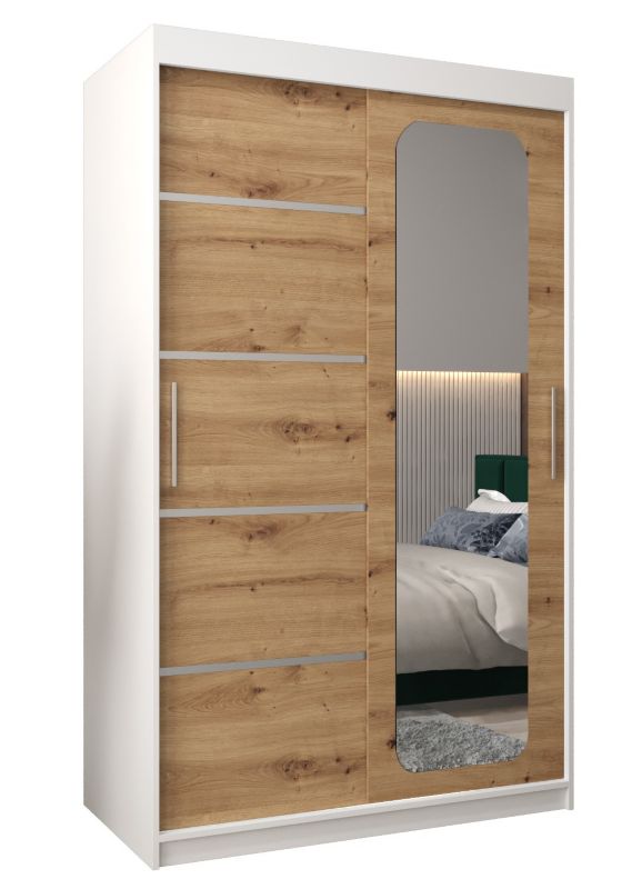 Szafa przesuwna Garderoba Abiks PROMO V2 120 biały/artisan 1 szt.