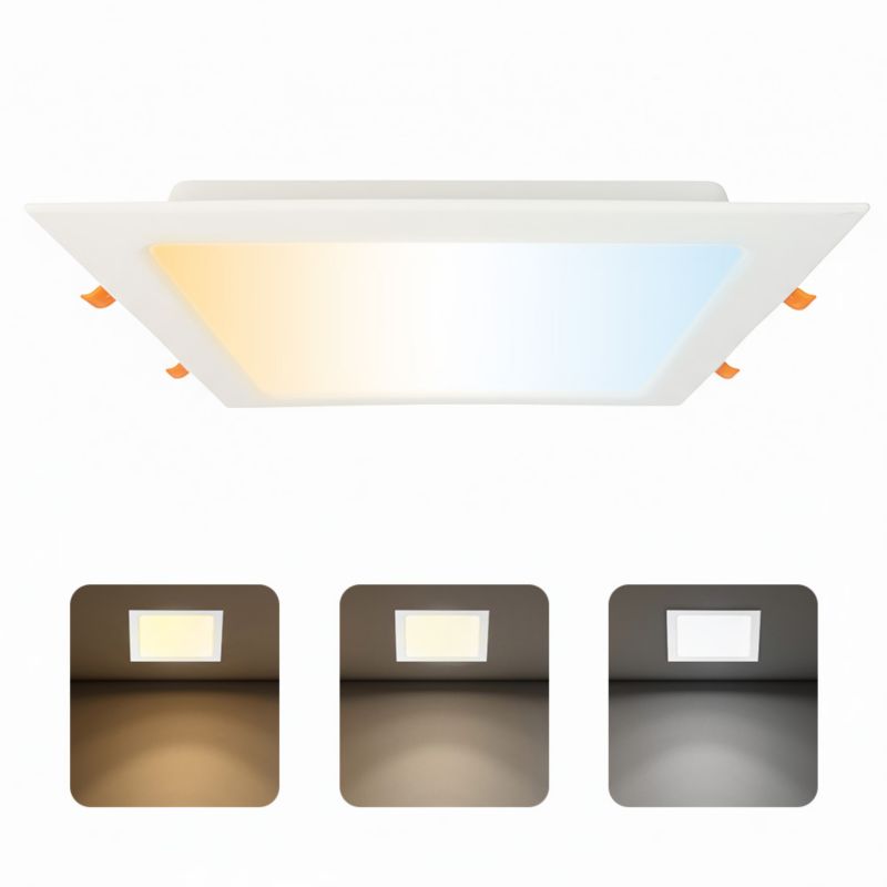 Oprawa podtynkowa HOROZ downlight LED, 30W, 3000lm, IP20, CCT, kwadratowa, biała, ALEXIS-SQ 1 szt