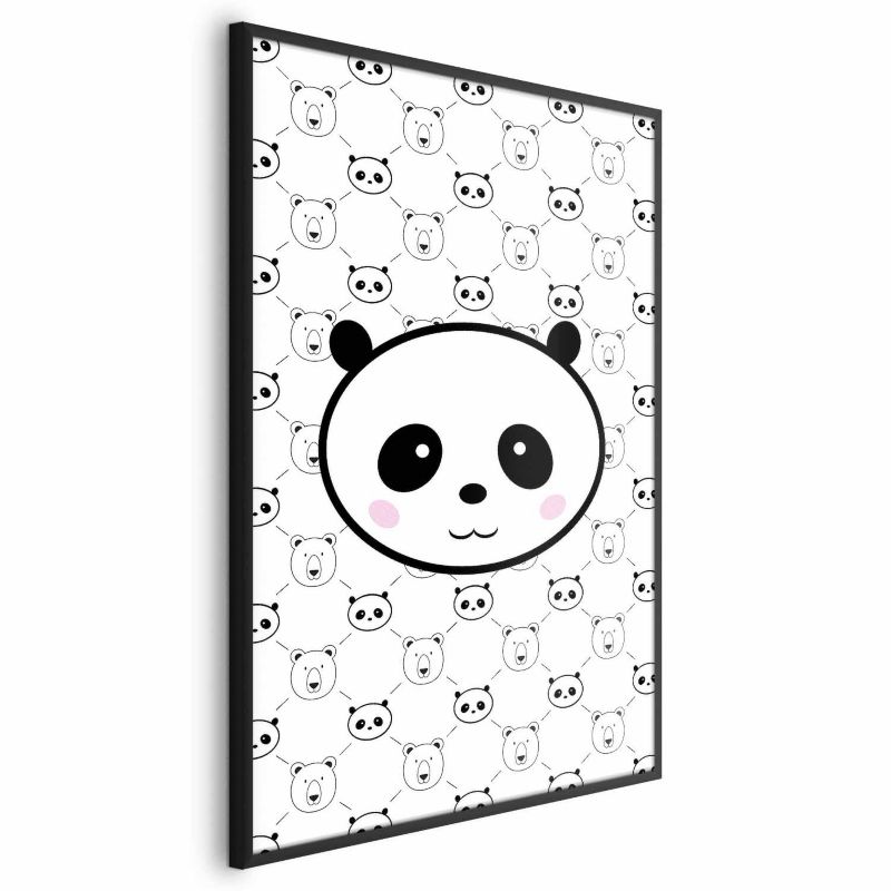Plakat Artgeist Pandy i niedźwiedzie 60x90 cm z ramą czarną 1 szt