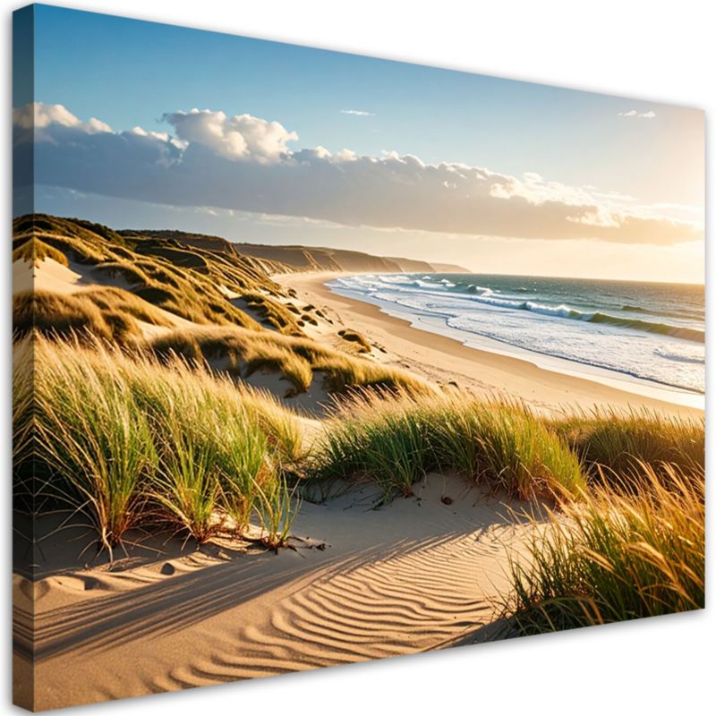 Obraz do salonu sypialni jadalni Feeby Plaża Morze Wydmy Pejzaż 120x80cm 1szt