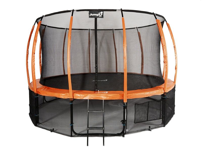 Trampolina Ogrodowa Jumpi 435cm/14FT Maxy Comfort Plus Pomarańczowa Z Wewnętrzną Siatką 1 szt