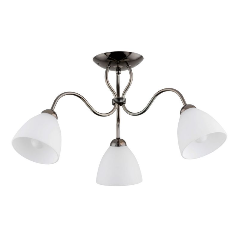 Lampa sufitowa Alfa Ariel chromowana biała-czarna wym: 31,5 x 60 x 60 cm 3xE27 x 15W 1 szt.