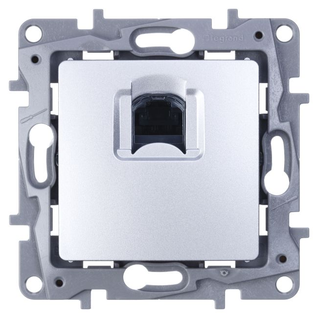 Gniazdo komputerowe RJ45 Legrand Niloe kat. 6 aluminium