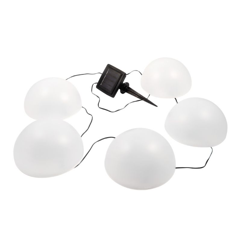 Lampa ogrodowa dekoracyjna solarna Eko-Light Hemi biała LED 0.24W RGB IP44 wym: 8 x 15 x 15 cm - 1 szt.