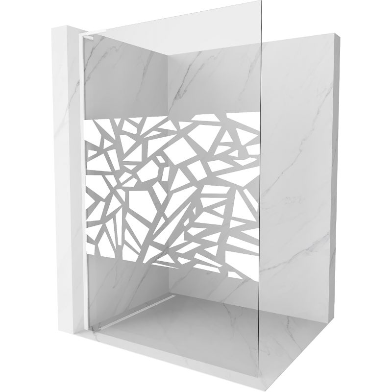 Ścianka prysznicowa Mexen Kioto biały wzór 120x200 cm 800-120-103-20-85 1 szt.