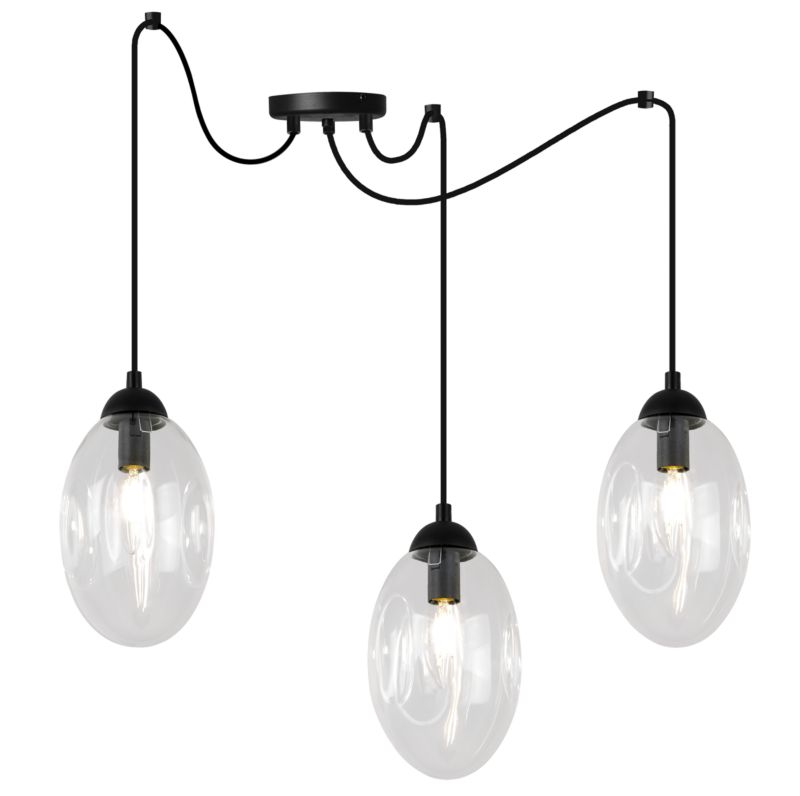 Lampa sufitowa wisząca Light Home LH Vigo Spider 3x E14 60W transparentny 1szt.