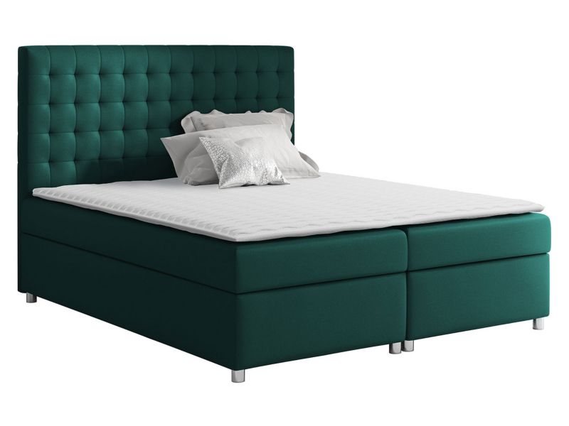 Łóżko kontynentalne MIRJAN 24 Asti 120x200 malachitowy 1 szt.