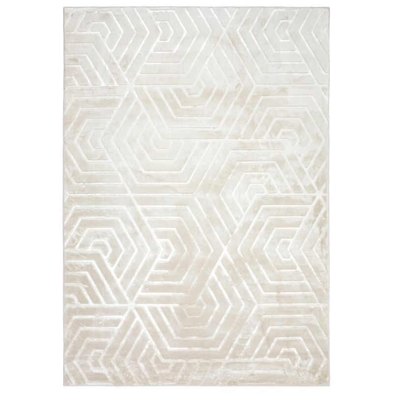 Dywan nowoczesny Glamour 3D e-floor 120x170 cm geometryczny beżowy 1 szt