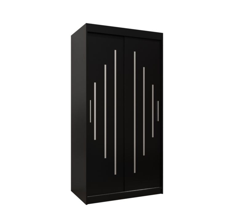 Szafa przesuwna Garderoba Abiks YORK 100 czarny/czarny 1 szt.