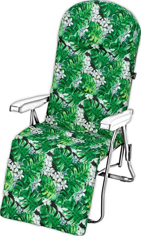 Poduszka na leżak z podnóżkiem AMPO pianka zielony czarny 1 szt.