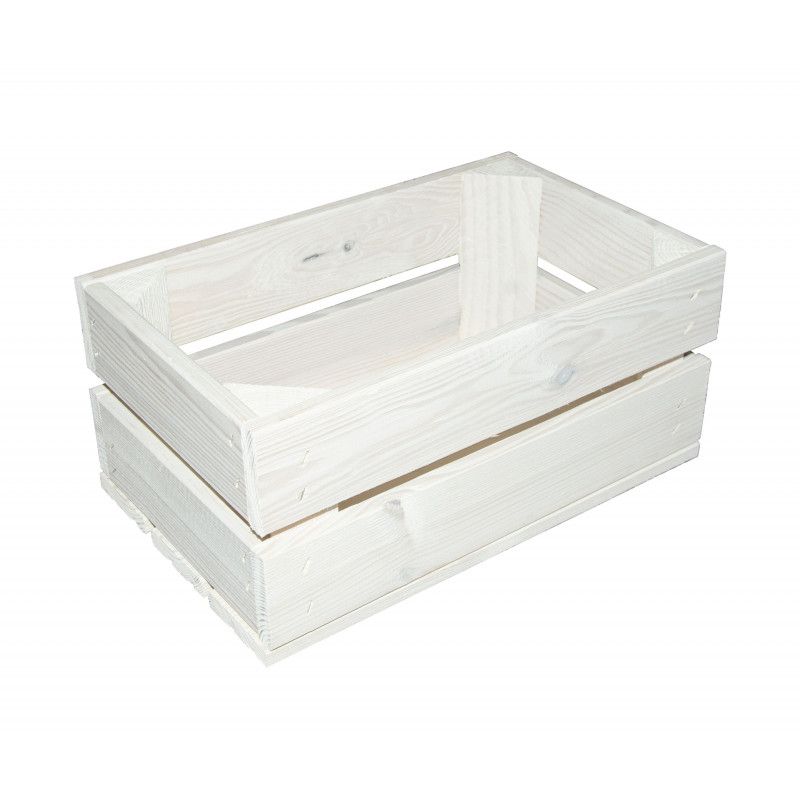 Drewniana skrzynka 4iQ Group 32x20x14cm biała 1szt.