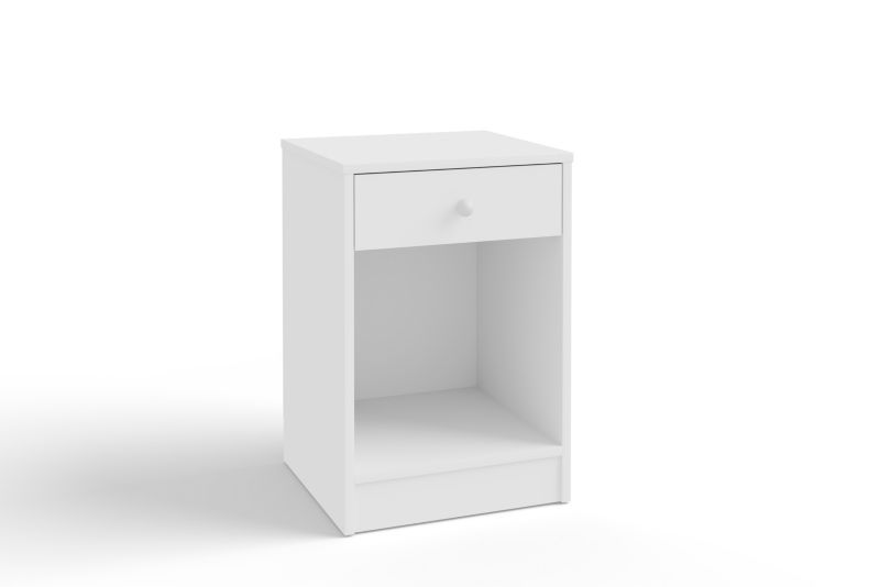Stolik nocny Kobi 40 cm nowoczesny biały 1 szt.