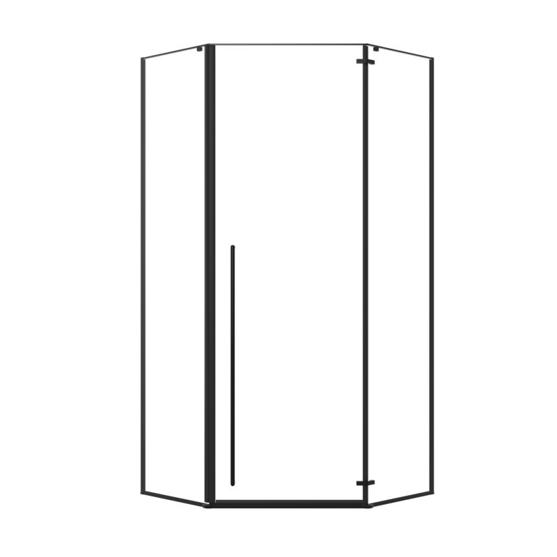 Kabina prysznicowa SEVANTE 100x100 pięciokątna uchylna CAPRI czarna 1 szt.