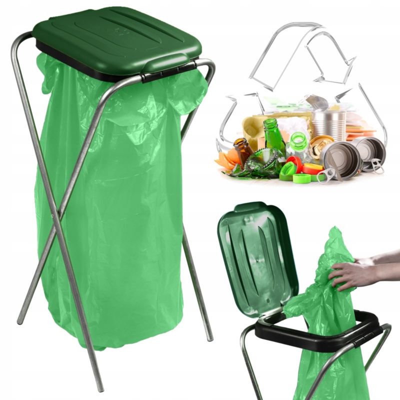 Stojak KADAX Kosz Do Segregacji Śmieci 1 Stanowisko Worek 120L Kosz Na Odpady 1szt.