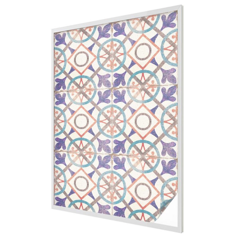 Witraż Samoprzylepny Wallfluent 100x146 cm Stylowa Dekoracja Okna Stylowe geometryczne motywy symetryczne 1 rol.