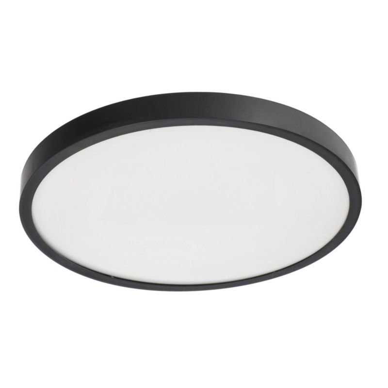 Plafon LED Edo Pereti 24W czarny pierścień 35cm, 3000K barwa ciepła, 2400lm, IP44, 220-240V EDO777616 1 szt.
