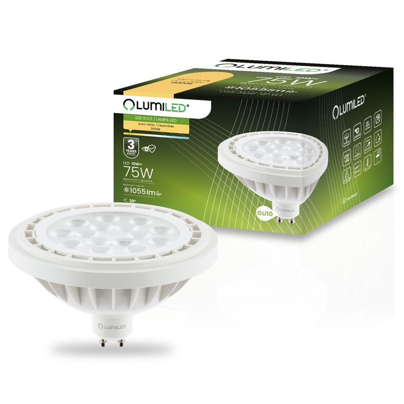 Żarówka LED Lumiled GU10 Reflektor ES111 10W 1055lm 3000K 38st 1 szt.